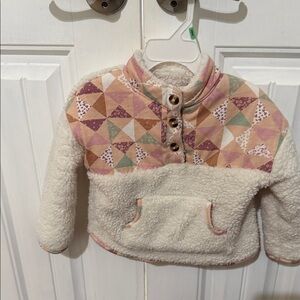 Nicole Miller Cream Sherpa Pullover